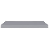 Floating Wall Shelves 2 pcs Grey 80x23.5x3.8 cm MDF - Top-Down View