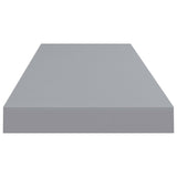 Floating Wall Shelves 2 pcs Grey 80x23.5x3.8 cm MDF - 45-Degree Angle