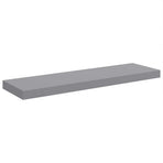 Floating Wall Shelves 2 pcs Grey 80x23.5x3.8 cm MDF
