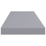 Floating Wall Shelves 4 pcs Grey 80x23.5x3.8 cm MDF - 45-Degree Angle