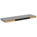 Floating Wall Shelves 4 pcs Grey 80x23.5x3.8 cm MDF