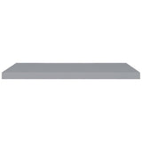 Floating Wall Shelf Grey 90x23.5x3.8 cm MDF - Top-Down View