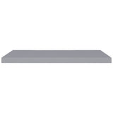 Floating Wall Shelves 2 pcs Grey 90x23.5x3.8 cm MDF - Top-Down View