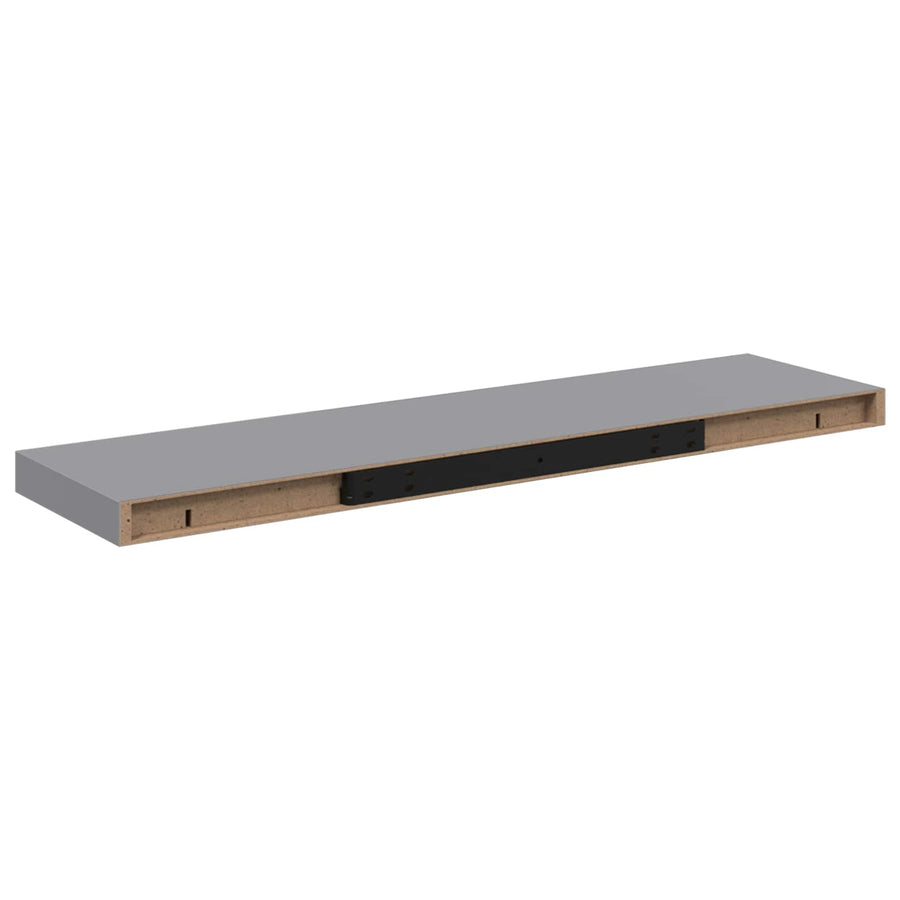 Floating Wall Shelves 4 pcs Grey 90x23.5x3.8 cm MDF