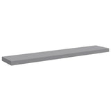 Floating Wall Shelf Grey 120x23.5x3.8 cm MDF
