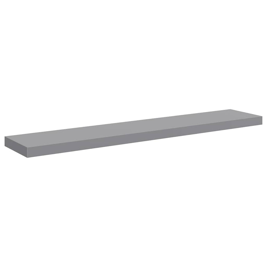 Floating Wall Shelf Grey 120x23.5x3.8 cm MDF