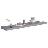 Floating Wall Shelf Grey 120x23.5x3.8 cm MDF - Side View