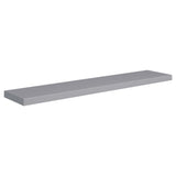 Floating Wall Shelves 2 pcs Grey 120x23.5x3.8 cm MDF - Side View