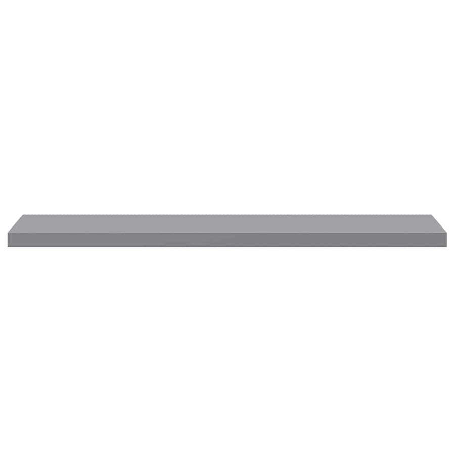 Floating Wall Shelves 2 pcs Grey 120x23.5x3.8 cm MDF