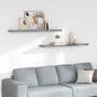Floating Wall Shelves 2 pcs Grey 120x23.5x3.8 cm MDF