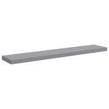 Floating Wall Shelves 4 pcs Grey 120x23.5x3.8 cm MDF - Rear View