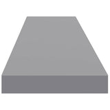 Floating Wall Shelves 4 pcs Grey 120x23.5x3.8 cm MDF