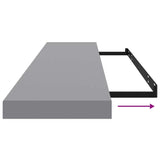 Floating Wall Shelves 4 pcs Grey 120x23.5x3.8 cm MDF