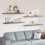 Floating Wall Shelves 4 pcs Grey 120x23.5x3.8 cm MDF