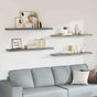 Floating Wall Shelves 4 pcs Grey 120x23.5x3.8 cm MDF