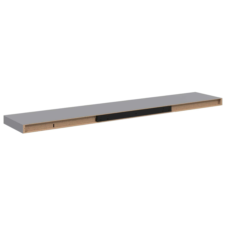 Floating Wall Shelves 4 pcs Grey 120x23.5x3.8 cm MDF