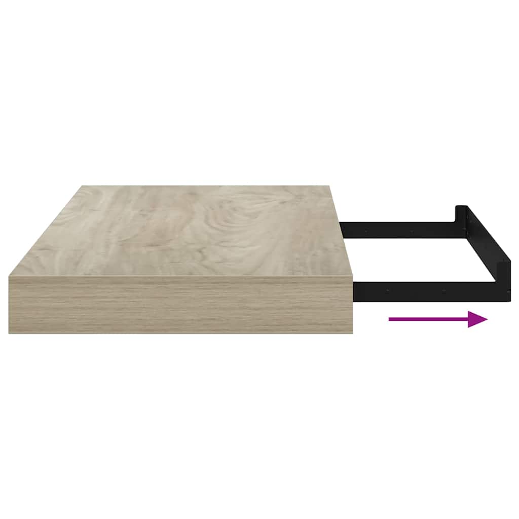 Floating Wall Shelf Oak 40x23x3,8 cm MDF