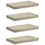 Floating Wall Shelves 4 pcs Oak 40x23x3,8 cm MDF