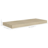 Floating Wall Shelf Oak 60x23.5x3.8 cm MDF - Close-Up Angle