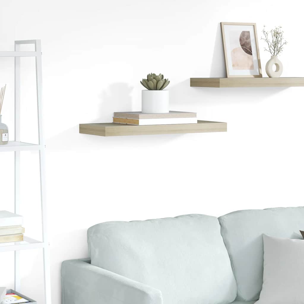 Floating Wall Shelf Oak 60x23.5x3.8 cm MDF
