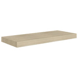 Floating Wall Shelves 2 pcs Oak 60x23.5x3.8 cm MDF - Side View