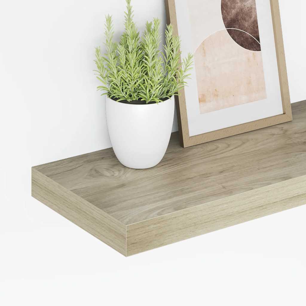 Floating Wall Shelves 4 pcs Oak 60x23.5x3.8 cm MDF