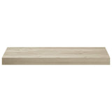 Floating Wall Shelves 4 pcs Oak 60x23.5x3.8 cm MDF - Close-Up Angle