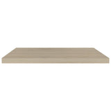 Floating Wall Shelves 2 pcs Oak 80x23.5x3.8 cm MDF - Top-Down View