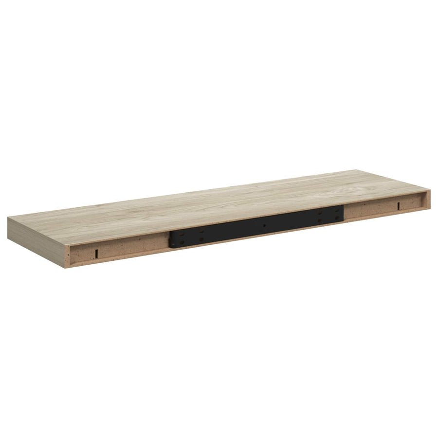 Floating Wall Shelves 4 pcs Oak 80x23.5x3.8 cm MDF