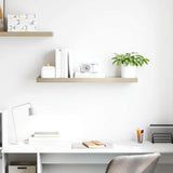 Floating Wall Shelf Oak 90x23,5x3,8 cm MDF - Side View