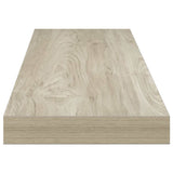 Floating Wall Shelf Oak 90x23,5x3,8 cm MDF - Close-Up Angle