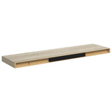 Floating Wall Shelf Oak 90x23,5x3,8 cm MDF - Low Angle