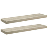 Floating Wall Shelves 2 pcs Oak 90x23,5x3,8 cm MDF