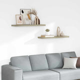 Floating Wall Shelves 2 pcs Oak 90x23,5x3,8 cm MDF