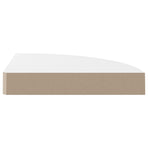 Floating Corner Shelf High Gloss White 25x25x3.8 cm MDF
