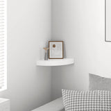 Floating Corner Shelf High Gloss White 25x25x3.8 cm MDF