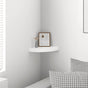 Floating Corner Shelf High Gloss White 25x25x3.8 cm MDF