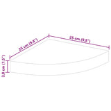 Floating Corner Shelves 4 pcs High Gloss White 25x25x3.8 cm MDF - Extra Image