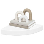 Floating Corner Shelves 2 pcs White 25x25x3.8 cm MDF