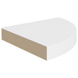 Floating Corner Shelves 2 pcs White 25x25x3.8 cm MDF - Top-Down View