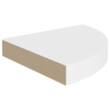 Floating Corner Shelves 4 pcs White 25x25x3.8 cm MDF - Top-Down View