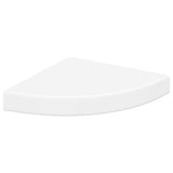Floating Corner Shelves 4 pcs White 25x25x3.8 cm MDF
