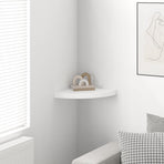 Floating Corner Shelf White 35x35x3.8 cm MDF