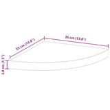 Floating Corner Shelf White 35x35x3.8 cm MDF - Extra Image