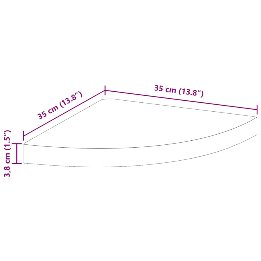 Floating Corner Shelf White 35x35x3.8 cm MDF
