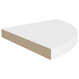 Floating Corner Shelves 2 pcs White 35x35x3.8 cm MDF - Top-Down View