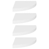 Floating Corner Shelves 4 pcs White 35x35x3.8 cm MDF