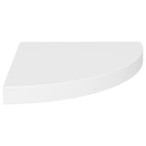 Floating Corner Shelves 4 pcs White 35x35x3.8 cm MDF - Side View