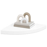 Floating Corner Shelves 4 pcs White 35x35x3.8 cm MDF
