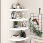 Floating Corner Shelves 4 pcs White 35x35x3.8 cm MDF